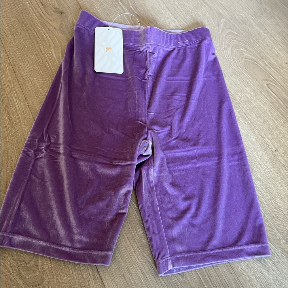 Fabletics Purple Velvet Bike Shorts